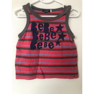 ベベ(BeBe)のBeBeべべ◎ボーダータンクトップレッド赤(Tシャツ/カットソー)