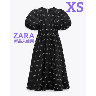 ザラ(ZARA)の【お値下げ中！】ZARA 新品未使用 エンブロイダリー ポプリンワンピース(ロングワンピース/マキシワンピース)