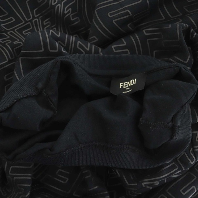 FENDI(フェンディ)のフェンディ FFバーディゴ柄Tシャツ カットソー 半袖 クルーネック L 黒 メンズのトップス(Tシャツ/カットソー(半袖/袖なし))の商品写真