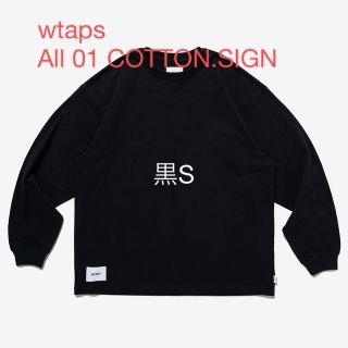 ダブルタップス(W)taps)のWtaps All 01/LS/COTTON.SIGN 黒S ロンT(Tシャツ/カットソー(七分/長袖))