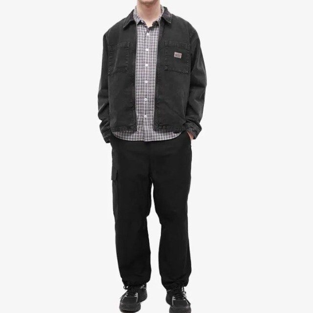 STUSSY - 【新品】STUSSY WASHED CANVAS ZIP SHIRT Lサイズの通販 by