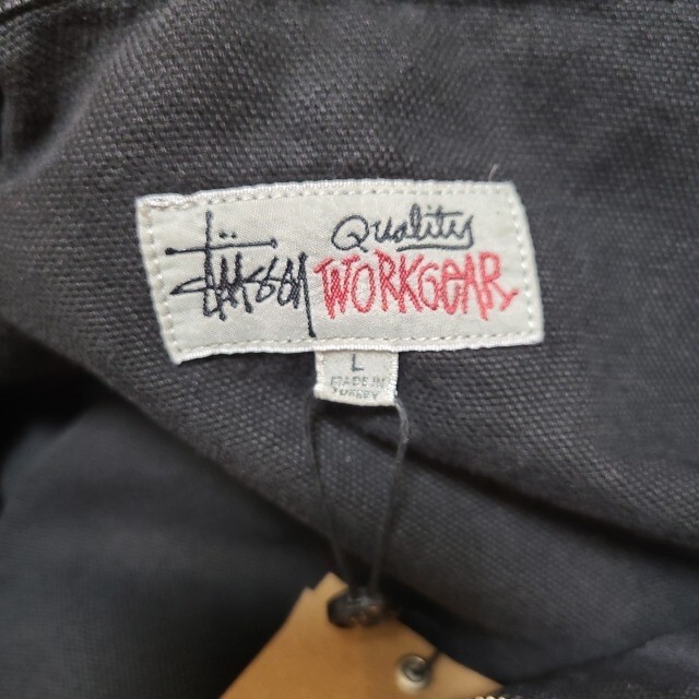 【新品】STUSSY WASHED CANVAS ZIP SHIRT Lサイズ