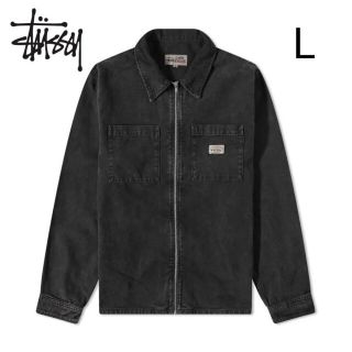 ステューシー(STUSSY)の【新品】STUSSY WASHED CANVAS ZIP SHIRT Lサイズ(Gジャン/デニムジャケット)