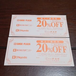 チヨダ(Chiyoda)のチヨダ　株主優待券　20%OFF　２枚(その他)