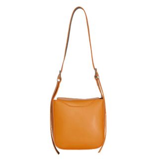 新品未開封☆2WAY LEATHER SQUARE BAG オレンジ 古典 33%割引 aus