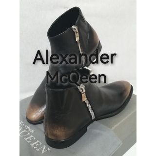 ☆新品・メンズ☆【Alexander McQeen】ブーツ 41 サイドジップ-