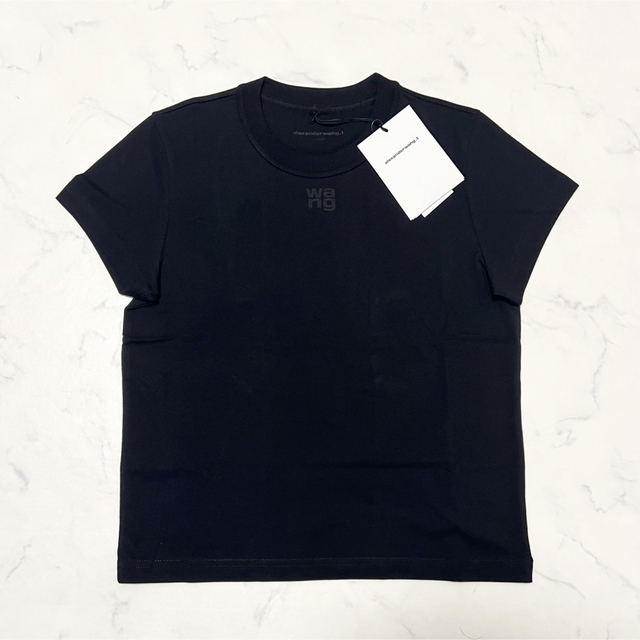 Alexander Wang(アレキサンダーワン)の新品★タグ付き★alexanderwang パフロゴ シュランケンtシャツ　XS レディースのトップス(Tシャツ(半袖/袖なし))の商品写真