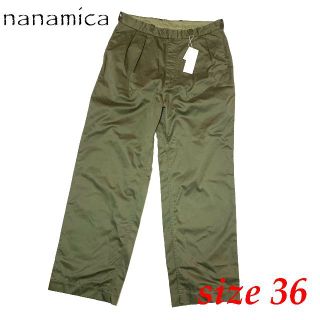 ナナミカ(nanamica)の新品　サイズ36（2XL位）ナナミカ　ダブルプリーツ ワイド チノパンツ(チノパン)