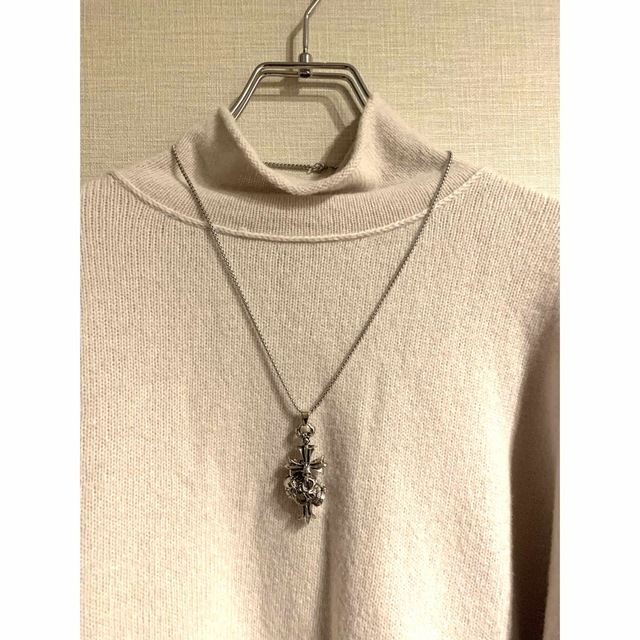 BEAMS(ビームス)のクロス　ネックレス　シルバー　ビンテージ　クロム　ストリート　バイカー　90s メンズのアクセサリー(ネックレス)の商品写真