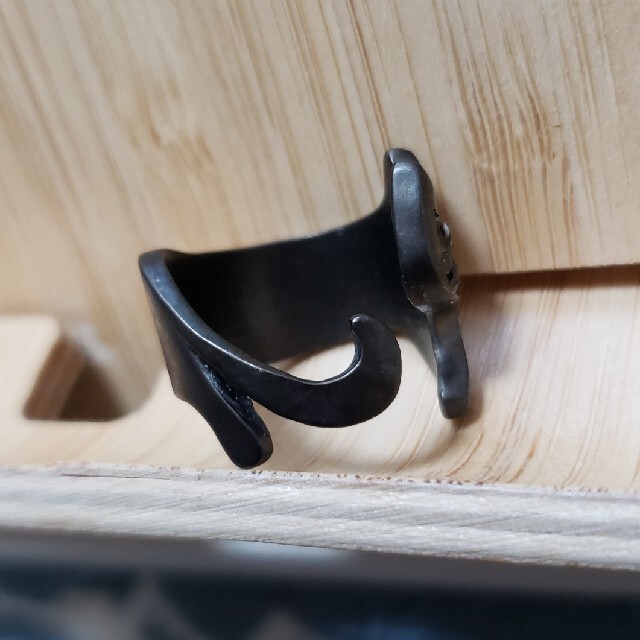 KAZA(カザ)のクロネコ 黒ねこ くろねこ リング 指輪 値下げ レディースのアクセサリー(リング(指輪))の商品写真