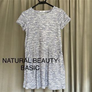 ナチュラルビューティーベーシック(NATURAL BEAUTY BASIC)のナチュラルビューティー　ベーシック　半袖ワンピース(ミニワンピース)