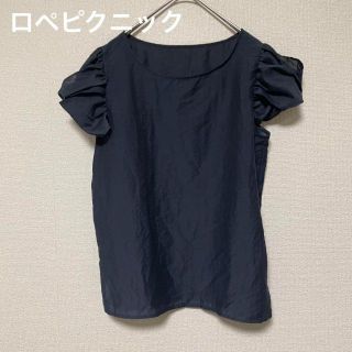 ロペピクニック(Rope' Picnic)の2442 ロペピクニック シアーカットソー 半袖 ネイビー オシャレ(カットソー(半袖/袖なし))