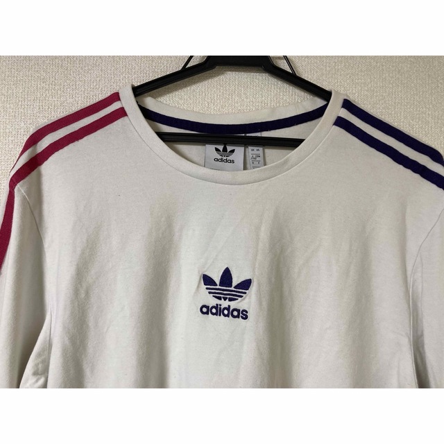 adidas アディダス トレフォイルロゴ入り ニットソーTシャツ/L