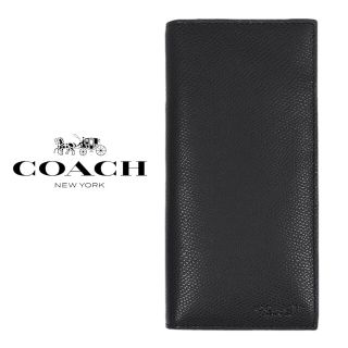 コーチ(COACH)のコーチ　クロスグレインレザー　ブレストポケット　長財布　ブラック　F74978(長財布)