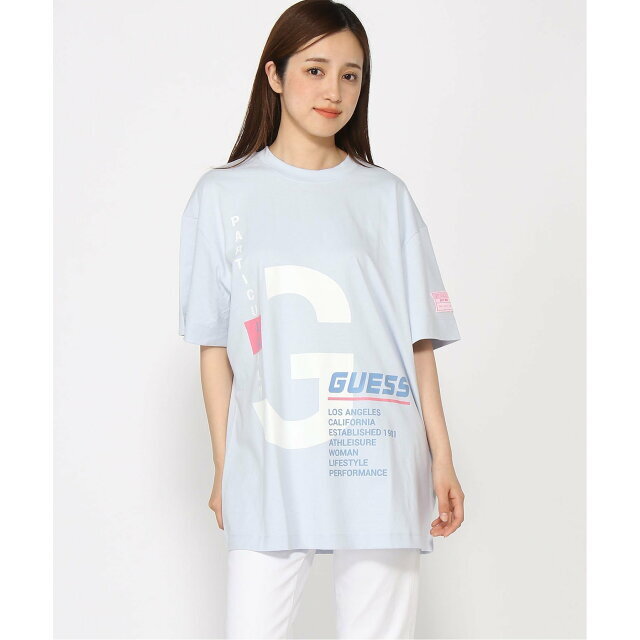 GUESS(ゲス)の【ライトブルー(A702)】【M】GUESS Tシャツ (W)Elisa Tee レディースのトップス(カットソー(長袖/七分))の商品写真