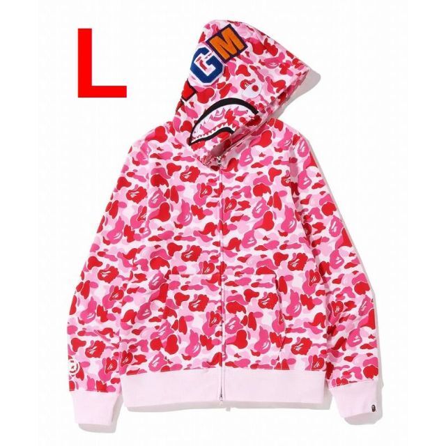 Lサイズ ABC CAMO SHARK FULL ZIP HOODIE ピンク