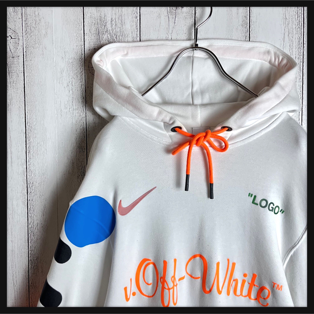 Nike off white パーカー　M  オフホワイト