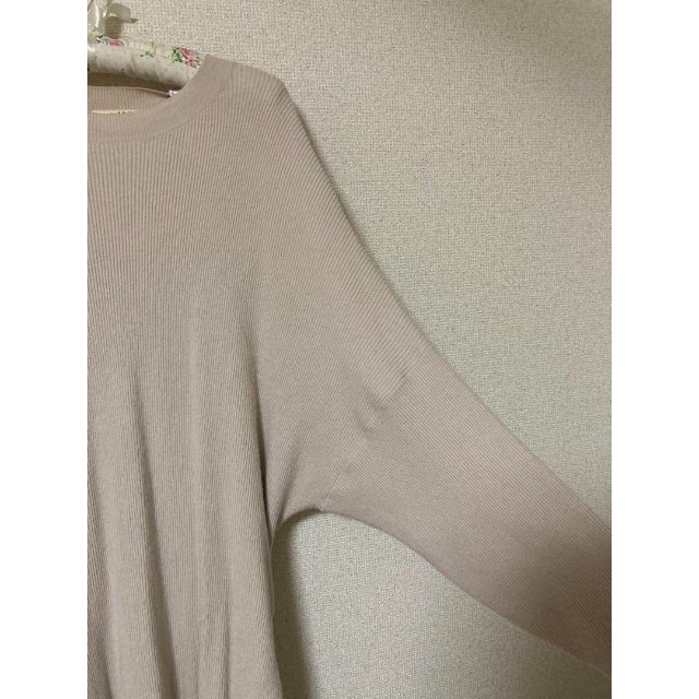 SNIDEL リブ ニットワンピース ベロア ウエストマーク