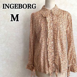 インゲボルグ(INGEBORG)のINGEBORG インゲボルグ ピンクハウス 長袖ブラウス 花柄 リボン(シャツ/ブラウス(長袖/七分))