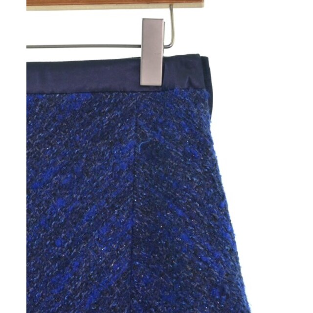 BLAMINK ブラミンク ひざ丈スカート 38(M位) 紺x青(ツイード) 3