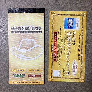 イエローハット 株主優待券 3,000円分(ショッピング)