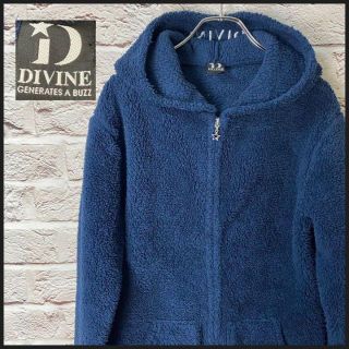 DIVINE もこもこパーカー　 メンズ　レディース　M サイズ ネイビー(パーカー)