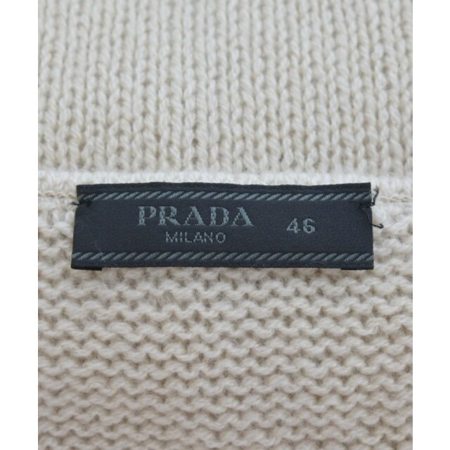 PRADA(プラダ)のPRADA プラダ ニット・セーター 46(M位) ベージュ 【古着】【中古】 メンズのトップス(ニット/セーター)の商品写真