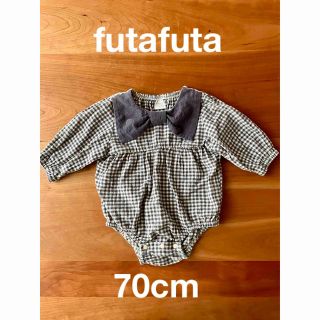 フタフタ(futafuta)のバースデイ　futafuta ロンパース　ギンガムチェック　70cm(ロンパース)