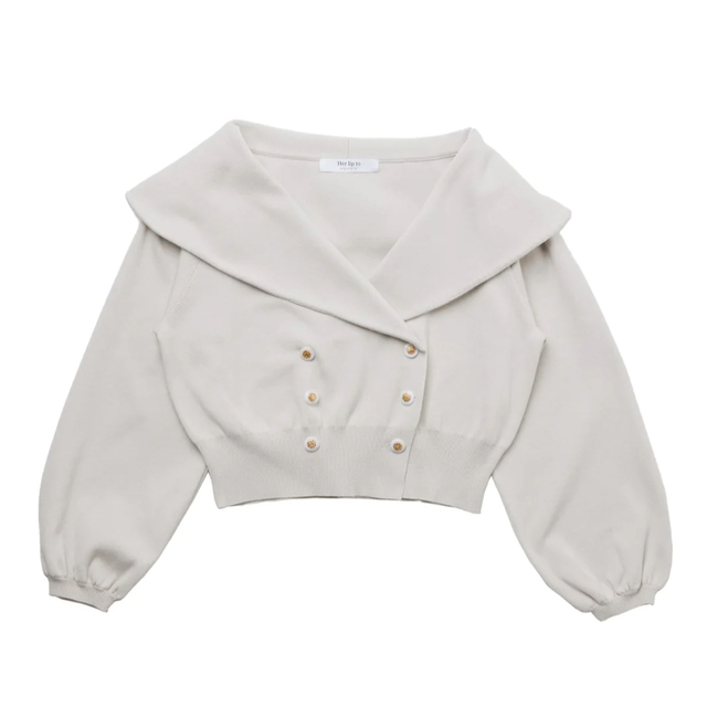 Merseille Knit Jacket(S/misty blue)のサムネイル