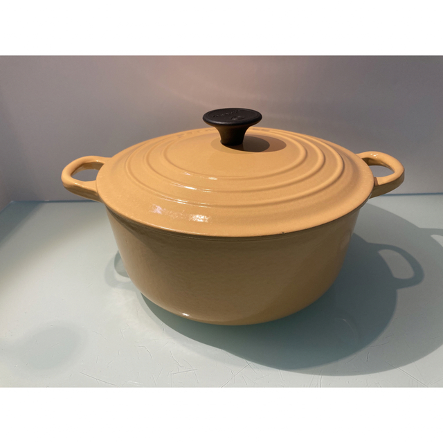 未使用】LE CREUSET ココット オーバル サフランイエロー 27cm-