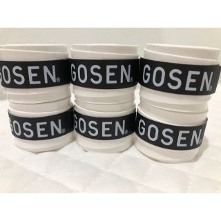 ゴーセン(GOSEN)のGOSEN グリップテープ 6個 白★迅速発送 ゴーセン マイバチ✳︎色変更可(その他)