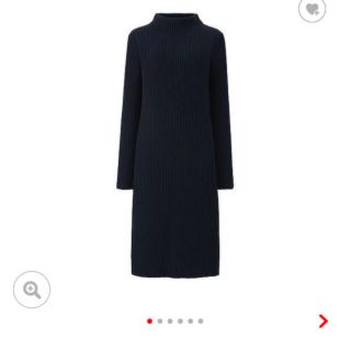 ユニクロ(UNIQLO)のUNIQLO ミドルゲージリブニットワンピース(ニット/セーター)