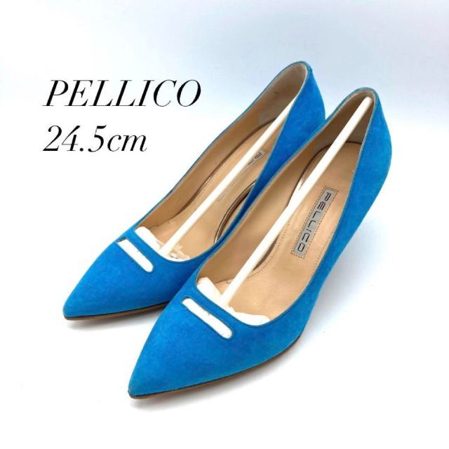 ✨️極美品✨️ PELLICO 24.5cm スエード ライトブルー ハイヒール | フリマアプリ ラクマ