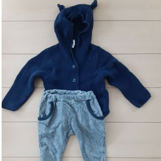 ベビーギャップ(babyGAP)の値下げ　GAP　パ－カ－バ－　スデイ　ストライプパンツ　90(ジャケット/上着)