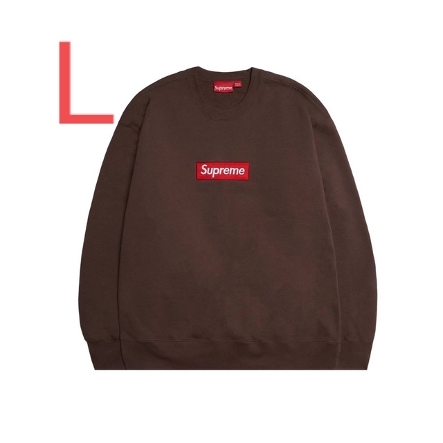 【Lサイズ】 Supreme Box Logo Crewneck brown