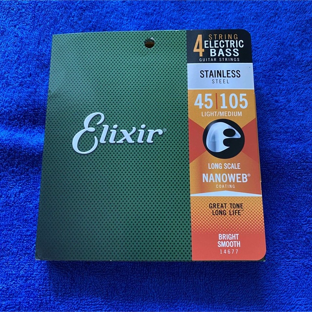 Elixir NANOWEB  Long Scale 045-105#14677 楽器のベース(弦)の商品写真