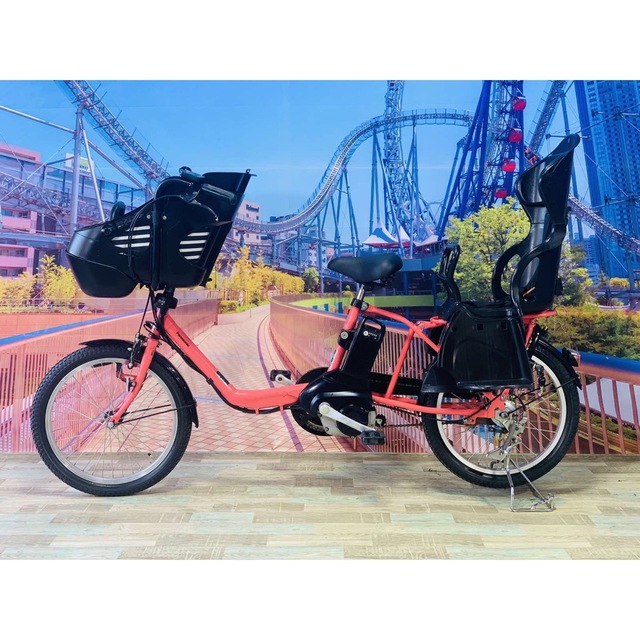 ライトブラウン/ブラック 〆☆4902子ども乗せ電動アシスト自転車3人