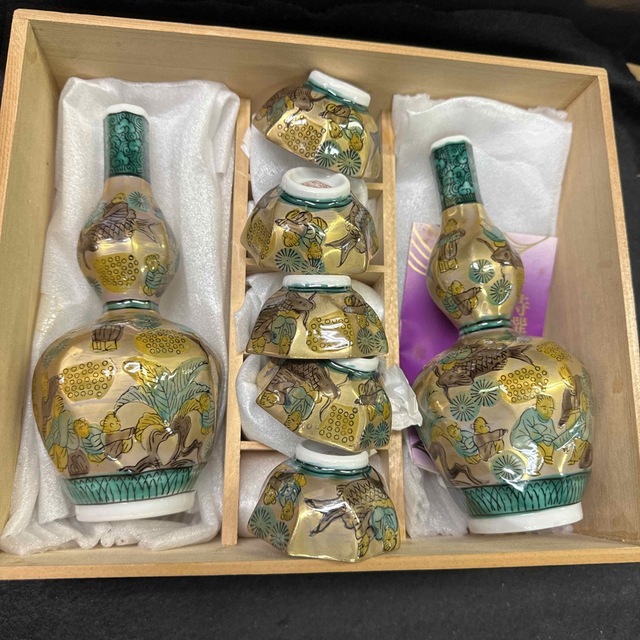 九谷焼 木米 酒器 お猪口 徳利 共箱 セット の通販 by misato1314's