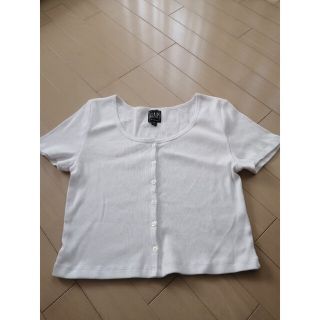 ギャップ(GAP)のGAP 白　丈短Tシャツ(Tシャツ(半袖/袖なし))