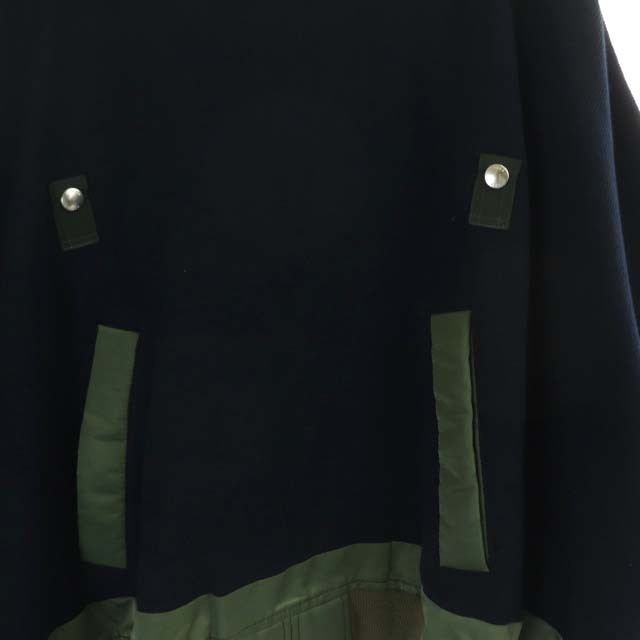 サカイ sacai 22SS プルオーバー ニット 切り替え セーター 五分袖