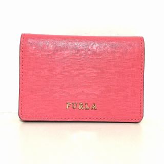 フルラ(Furla)のFURLA(フルラ) 名刺入れ - ピンク レザー(名刺入れ/定期入れ)