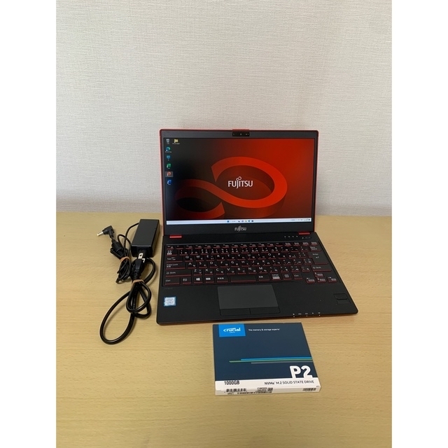 富士通 ノートパソコン レッド LIFEBOOK UH75/B3-