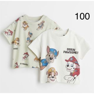 エイチアンドエム(H&M)の新品未開封　パウパトロール　Tシャツ　2枚セット　100(Tシャツ/カットソー)