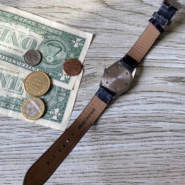 【スモールサイズ】ファーブルルーバ メンズ腕時計 ブルー 手巻き ヴィンテージ