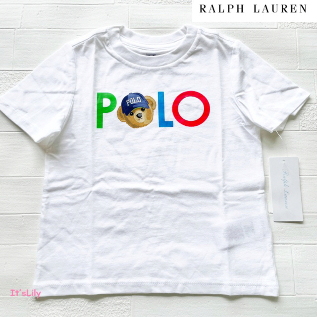 Ralph Lauren(ラルフローレン)の24m90cm     新作　ラルフローレン Tシャツ　ベア　白　ロゴ キッズ/ベビー/マタニティのキッズ服男の子用(90cm~)(Tシャツ/カットソー)の商品写真