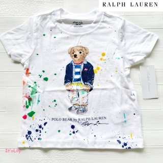 ラルフローレン(Ralph Lauren)の24m90cm     新作　ラルフローレン Tシャツ　ベア　ペイント(Tシャツ/カットソー)