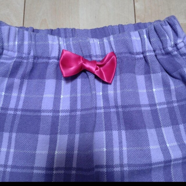 ラブパトリーナ　チェック　紫　スカート　110サイズ キッズ/ベビー/マタニティのキッズ服女の子用(90cm~)(スカート)の商品写真