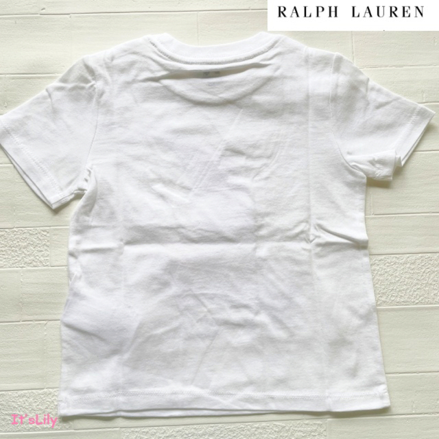 Ralph Lauren(ラルフローレン)の24m90cm   ラルフローレン  半袖　サーフィンベア　白　親子　兄弟 キッズ/ベビー/マタニティのキッズ服男の子用(90cm~)(Tシャツ/カットソー)の商品写真