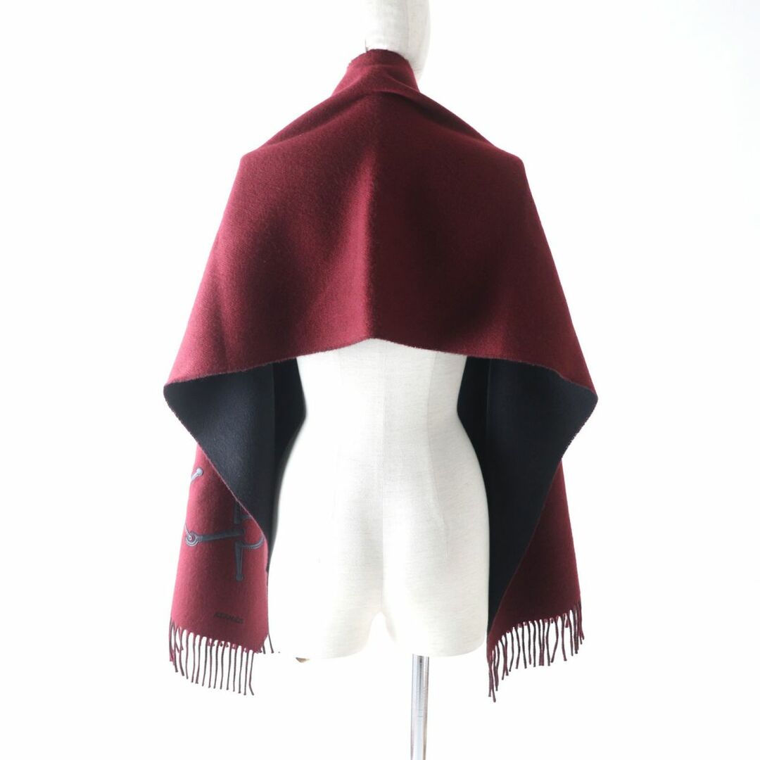 極美品☆エルメス Mors Cuir Brode ロゴ刺繍入り レザー使い フリンジ