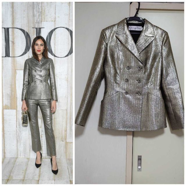 Christian Dior - Christian Dior メタリック ヘリボーンジャガード バージャケット